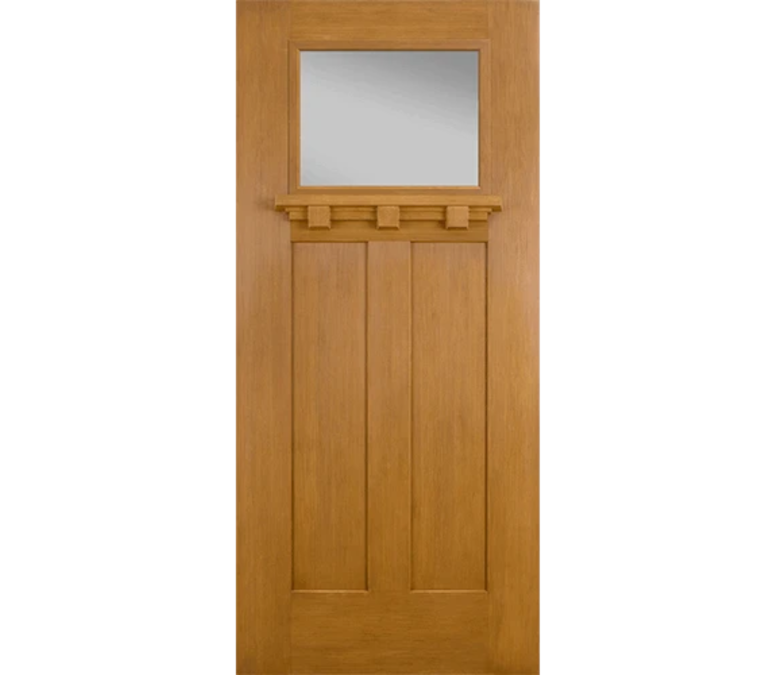 Saint Paul Craftsman Light Fiberglass Entry Door